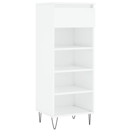 vidaXL Mueble zapatero madera contrachapada blanco brillo 40x36x105 cm