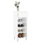 vidaXL Mueble zapatero madera contrachapada blanco brillo 40x36x105 cm vidaXL Mueble zapatero madera contrachapada blanco brillo 40x36x105 cm