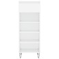 vidaXL Mueble zapatero madera contrachapada blanco brillo 40x36x105 cm vidaXL Mueble zapatero madera contrachapada blanco brillo 40x36x105 cm