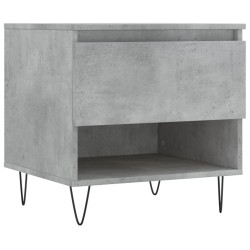 vidaXL Mesa de centro madera de ingeniería gris hormigón 50x46x50 cm