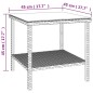 vidaXL Mesa auxiliar vidrio templado ratán sintético negro 45x45x45 cm vidaXL Mesa auxiliar vidrio templado ratán sintético negro 45x45x45 cm