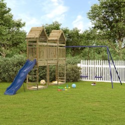 vidaXL Parque infantil de exterior madera de pino impregnada