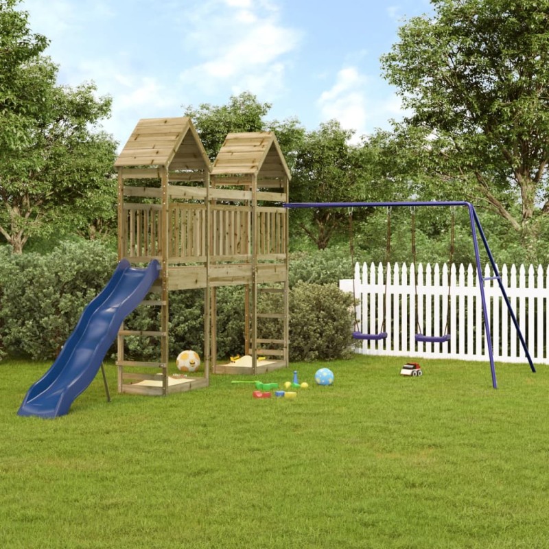 vidaXL Parque infantil de exterior madera de pino impregnada vidaXL Parque infantil de exterior madera de pino impregnada