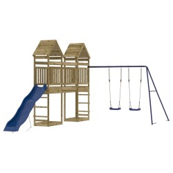 vidaXL Parque infantil de exterior madera de pino impregnada