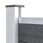 vidaXL Valla de jardín de WPC gris 1737x186 cm