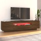 vidaXL Mueble de TV con luces LED marrón roble 160x35x40 cm vidaXL Mueble de TV con luces LED marrón roble 160x35x40 cm