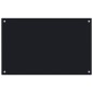 vidaXL Protección salpicaduras cocina vidrio templado negro 80x50 cm