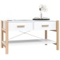 vidaXL Mesa de centro madera contrachapada blanco 82x48x45 cm