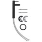 vidaXL Lavabo grifo tapón pulsador cristal templado marrón