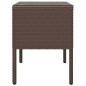 vidaXL Mesa auxiliar vidrio templado ratán sintético marrón 53x37x48cm vidaXL Mesa auxiliar vidrio templado ratán sintético marrón 53x37x48cm