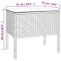vidaXL Mesa auxiliar vidrio templado ratán sintético marrón 53x37x48cm vidaXL Mesa auxiliar vidrio templado ratán sintético marrón 53x37x48cm