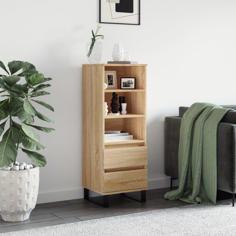 vidaXL Aparador alto madera contrachapada roble Sonoma 40x36x110 cm vidaXL Aparador alto madera contrachapada roble Sonoma 40x36x110 cm