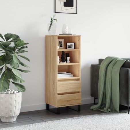 vidaXL Aparador alto madera contrachapada roble Sonoma 40x36x110 cm