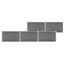 vidaXL Valla de jardín de WPC gris 872x106 cm
