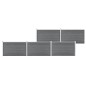 vidaXL Valla de jardín de WPC gris 872x106 cm vidaXL Valla de jardín de WPC gris 872x106 cm