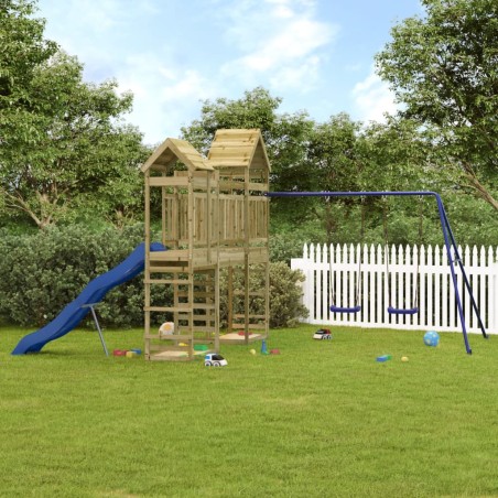 vidaXL Parque infantil de exterior madera de pino impregnada