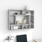 vidaXL Estantería de pared contrachapada gris hormigón 75x16x55 cm vidaXL Estantería de pared contrachapada gris hormigón 75x16x55 cm