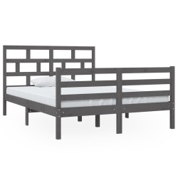 vidaXL Estructura de cama de madera maciza doble 4FT6 135x190 cm