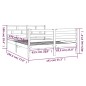 vidaXL Estructura de cama de madera maciza doble 4FT6 135x190 cm vidaXL Estructura de cama de madera maciza doble 4FT6 135x190 cm