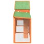 vidaXL Conejera de madera maciza de pino marrón 185,5x60,5x109,5 cm