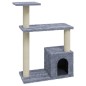 vidaXL Rascador para gatos con postes de sisal gris claro 70 cm