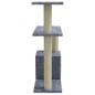vidaXL Rascador para gatos con postes de sisal gris claro 70 cm
