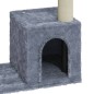 vidaXL Rascador para gatos con postes de sisal gris claro 70 cm