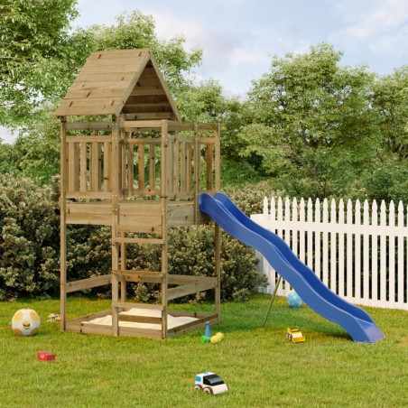 vidaXL Parque infantil de exterior madera de pino impregnada
