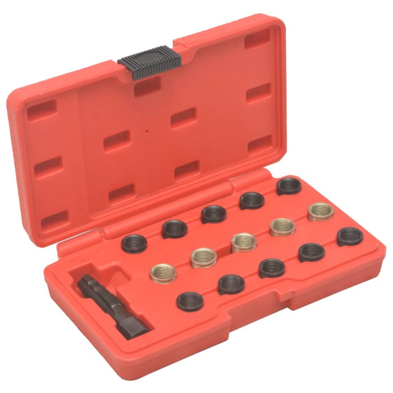 vidaXL Herramientas de reparación de roscas bujía 16 piezas M14x1,25 vidaXL Herramientas de reparación de roscas bujía 16 piezas M14x1,25