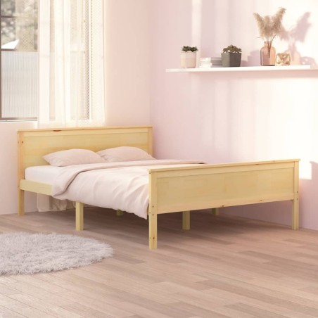 vidaXL Estructura de cama madera maciza de pino 140x200 cm