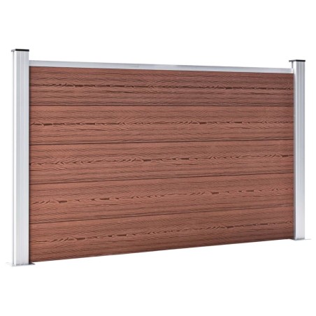 vidaXL Valla de jardín de WPC marrón 526x106 cm
