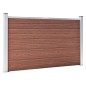 vidaXL Valla de jardín de WPC marrón 526x106 cm vidaXL Valla de jardín de WPC marrón 526x106 cm