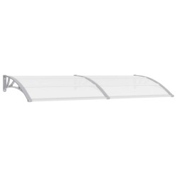 vidaXL Marquesina para puerta PC gris y transparente 240x80 cm 