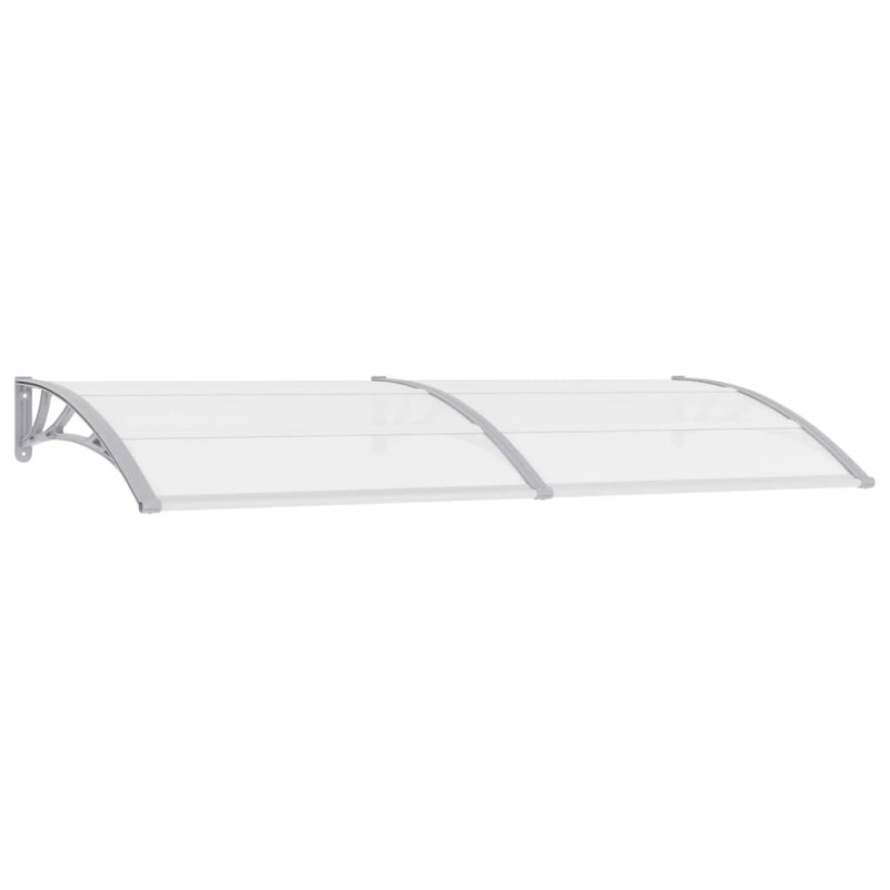vidaXL Marquesina para puerta PC gris y transparente 240x80 cm vidaXL Marquesina para puerta PC gris y transparente 240x80 cm