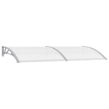 vidaXL Marquesina para puerta PC gris y transparente 240x80 cm 