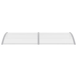 vidaXL Marquesina para puerta PC gris y transparente 240x80 cm 