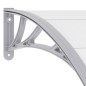vidaXL Marquesina para puerta PC gris y transparente 240x80 cm vidaXL Marquesina para puerta PC gris y transparente 240x80 cm