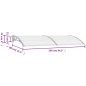vidaXL Marquesina para puerta PC gris y transparente 240x80 cm vidaXL Marquesina para puerta PC gris y transparente 240x80 cm