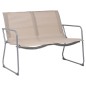 vidaXL Juego de muebles de jardín 4 piezas tela y acero crema vidaXL Juego de muebles de jardín 4 piezas tela y acero crema