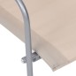 vidaXL Juego de muebles de jardín 4 piezas tela y acero crema vidaXL Juego de muebles de jardín 4 piezas tela y acero crema