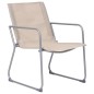 vidaXL Juego de muebles de jardín 4 piezas tela y acero crema vidaXL Juego de muebles de jardín 4 piezas tela y acero crema