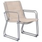 vidaXL Juego de muebles de jardín 4 piezas tela y acero crema vidaXL Juego de muebles de jardín 4 piezas tela y acero crema
