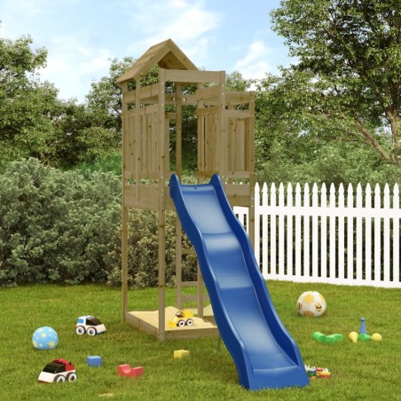 vidaXL Parque infantil de exterior madera de pino impregnada