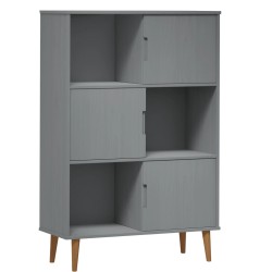 vidaXL Librería MOLDE madera maciza de pino marrón 90x35x133,5 cm