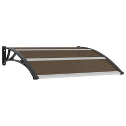 vidaXL Marquesina de puerta PC negro 120x100 cm
