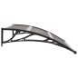 vidaXL Marquesina de puerta PC negro 120x100 cm