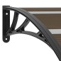 vidaXL Marquesina de puerta PC negro 120x100 cm