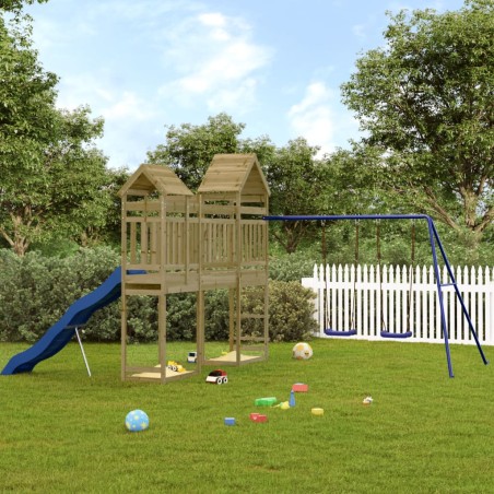 vidaXL Parque infantil de exterior madera de pino impregnada