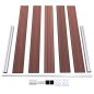 vidaXL Valla de jardín de WPC marrón 526x106 cm vidaXL Valla de jardín de WPC marrón 526x106 cm