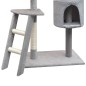 vidaXL Rascador para gatos con poste rascador de sisal 150 cm gris